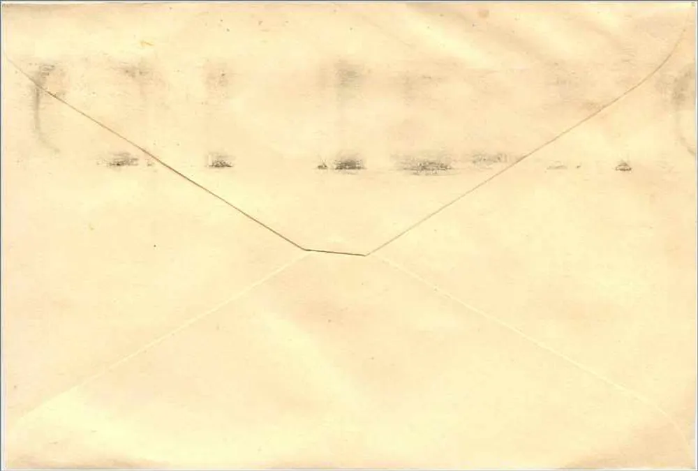 Carta postal endereçada à Mittal Stamp Company em Jaipur — selo de 100 INR e carimbo de Bikaner - Verso