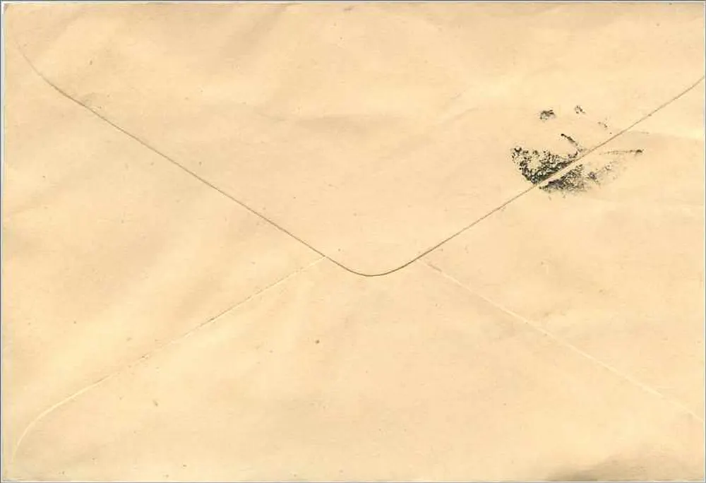 Carta postal com endereço para Mittal Stamp Co. em Jaipur — selo de 100 rupias da Índia - Verso