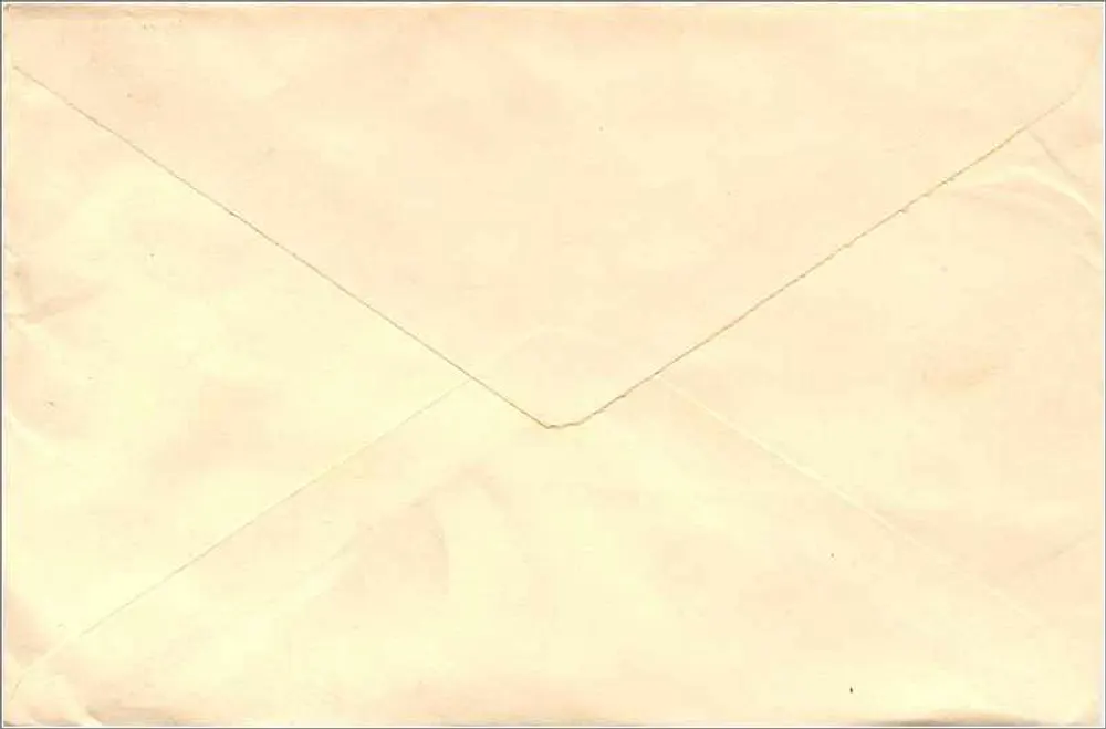 Envelope destinado a Mital Stampco em Saipan — selo de 100 INR, carimbo indiano - Verso