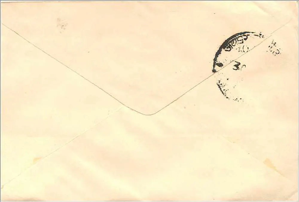 Carta postal para M/s Mittal Stamp Co. em Jaipur — selo de 100 RUPIAS INDIA, carimbo de Jaipur - Verso