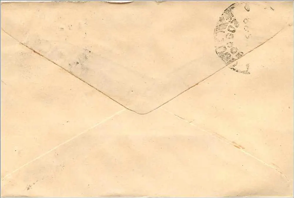 Jaipur — Carta à Mittal Stamp Company — selos e carimbo postal indiano - Verso