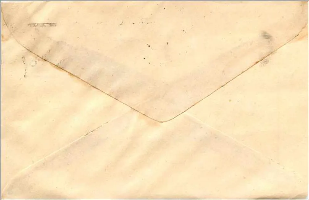 Jaipur — Briefumschlag mit Briefmarken und Versandstempel — India Post - Rückseite