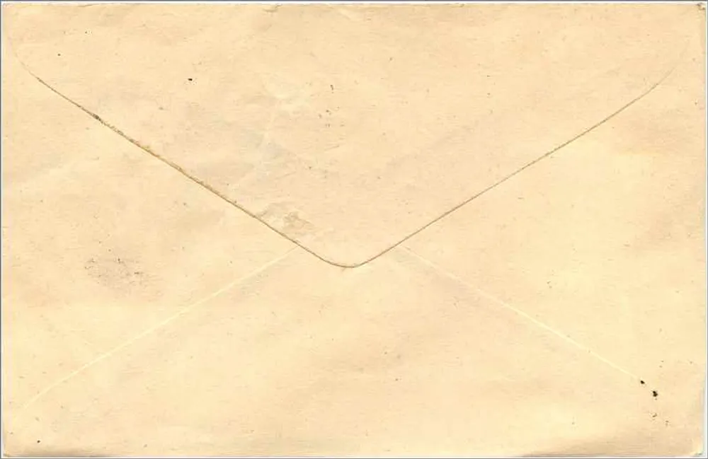 Postkarte an die Mittal Stamp Co. in Jaipur — Gandhi-Stempel und Kupferstempel 'FIRST COU' — Indien - Rückseite