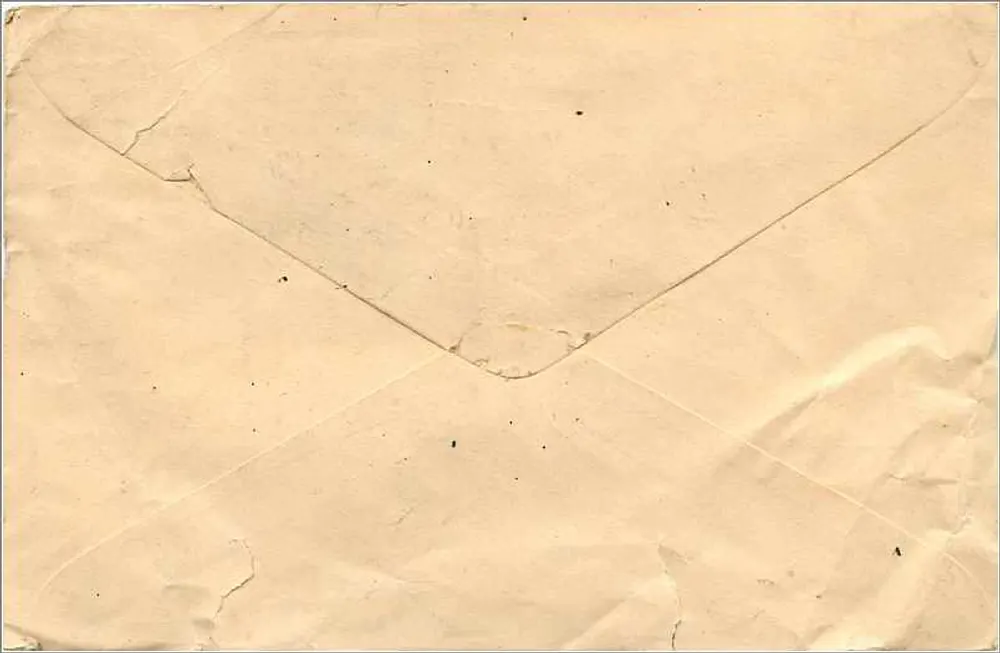 Cartão postal indiano — texto em escrita devanagari — selos e carimbo postal - Verso
