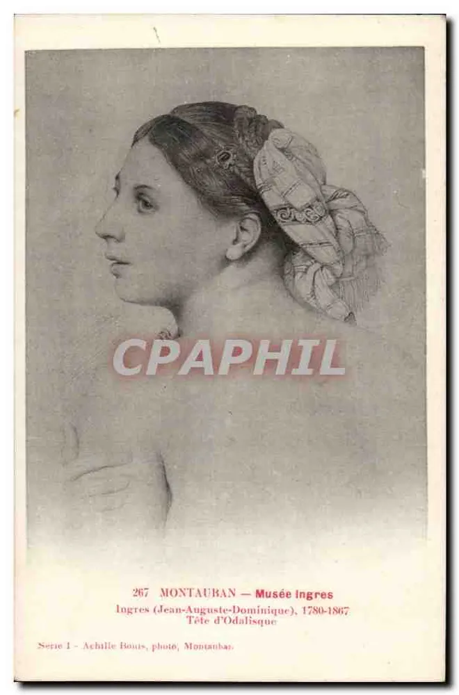 Montauban — Museu Ingres — Cabeça de Odalisca — Achille Bouis, fotógrafo - Frente