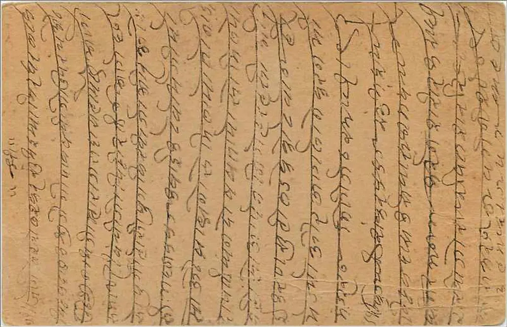 Kuchaman — carta postal enviada de Gwalior, Índia — editor não identificado, número de série não visível - Verso