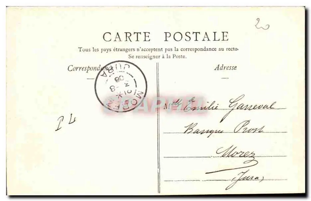 LONS-LE-SAUNIER — Rue du Commerce und Place de la Mairie — Edition G. B., Lons-le-Saunier - Rückseite