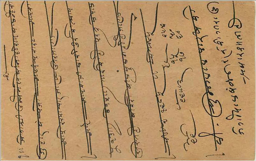 Carta postal indiana — Gwalior — editor indeterminado, número de série não visível - Verso