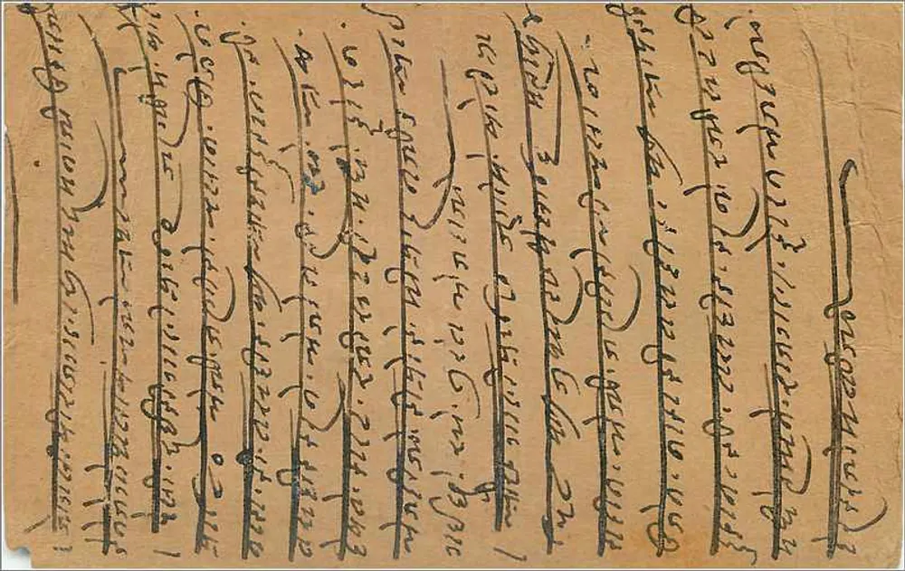 Gwalior — Carta postal indiana — India Postage, 1927 - Verso