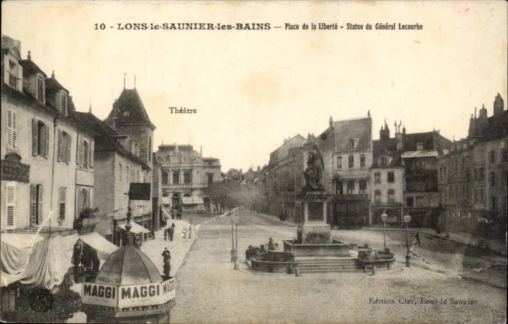 LONS-le-SAUNIER-les-BAINS — Place de la Liberté — Statue des Generals Lecourbe — Edition Cler - Vorderseite