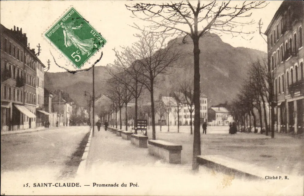 SAINT-CLAUDÉ — Promenade du Pré — Cliché P. R. - Frente