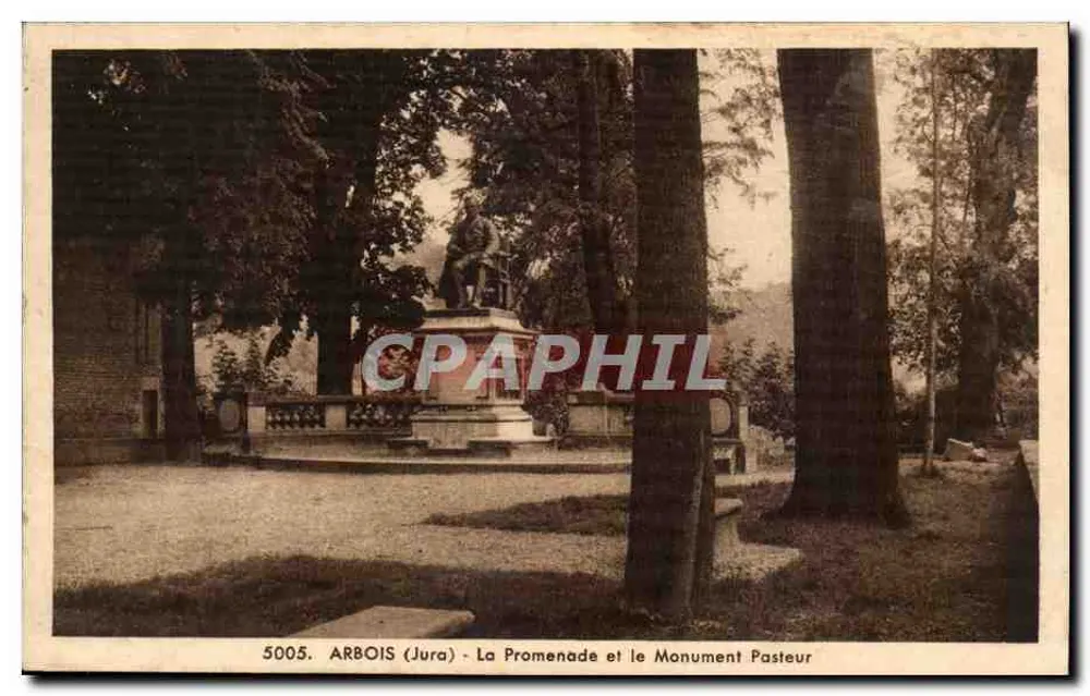 Arbois (Jura) - A Promenade e o Monumento Pasteur — Edições E. Prezat, Dole - Frente