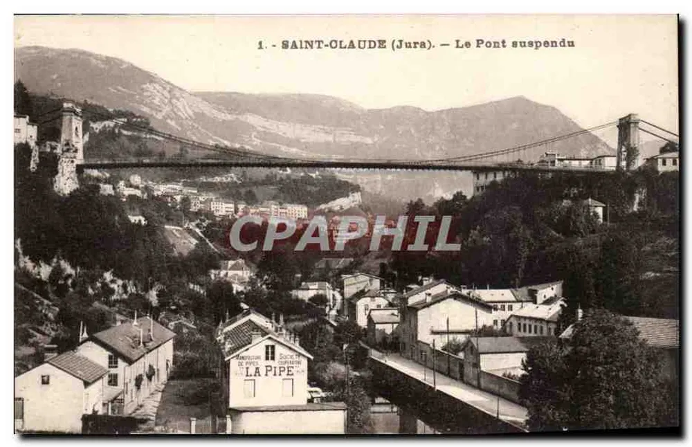 Saint-Olaude (Jura) — O Ponte suspensa — Edições C. L. B. Besançon - Frente