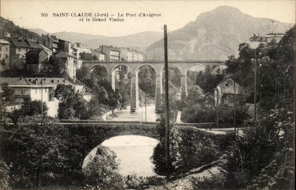 Saint-Claude (Jura) — Der Pont d'Avignon und der Große Viadukt — Verlag E. Mandillon, Nr. 265 - Vorderseite