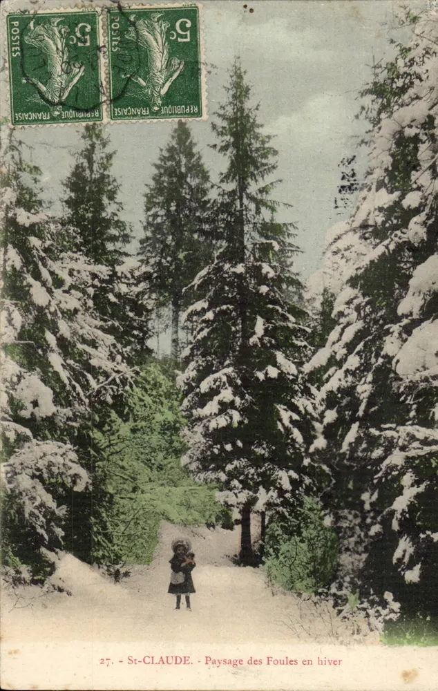 St-CLAUDÉ - Winterlandschaft der Menschenmenge - n°27 - Vorderseite