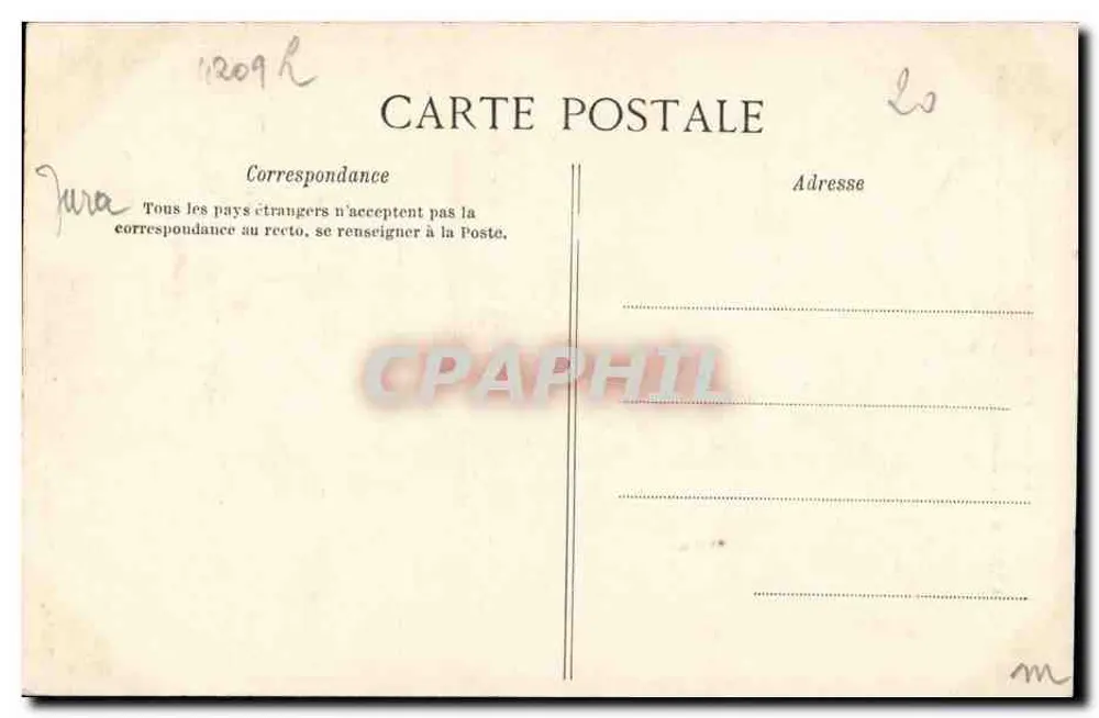 Arbois - L'Ermitage - Aussicht vom Pont des Capucins — Toulet, Verlag Besançon - Jupela Platten - Rückseite