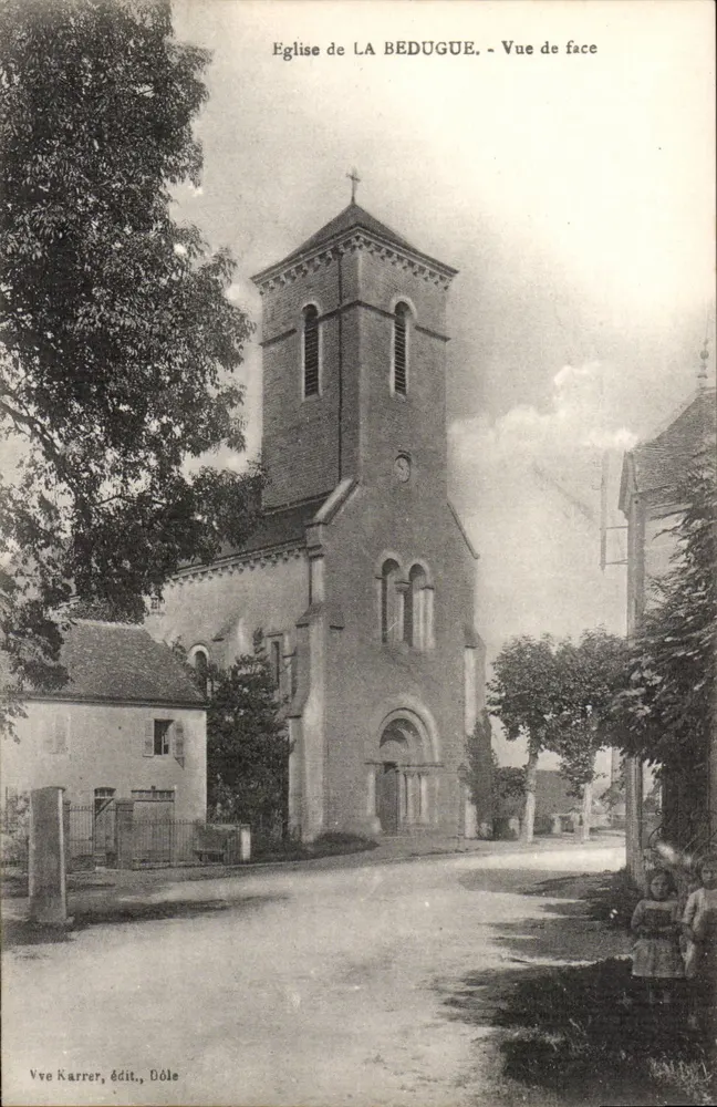 Igreja de La Bedugue - Vista frontal — Vve Karrer, Dôle - Frente