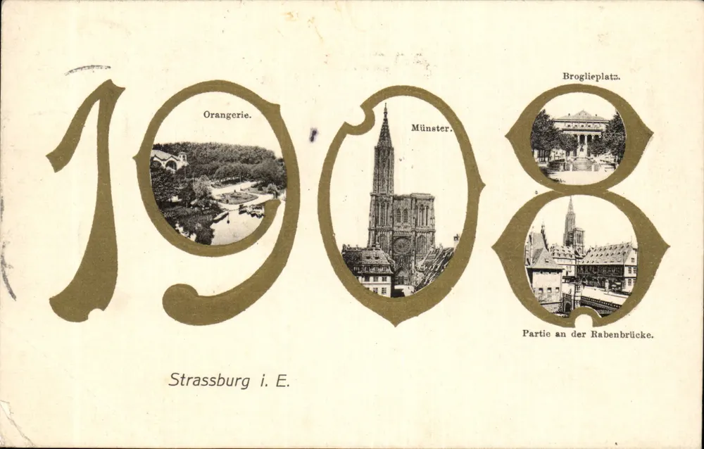 Strasbourg i. E. — Vista de Strasbourg em 1908 — Editor não identificado - Frente