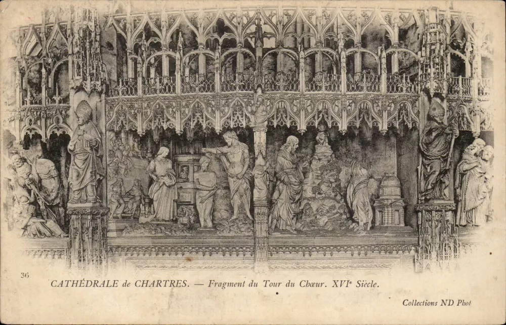 Chartreser Kathedrale — Fragment des Chor-Tours. 16. Jahrhundert. — Sammlung ND Phot - Vorderseite