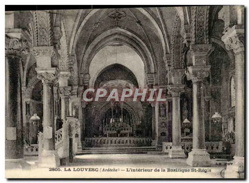 La Louvesc (Ardèche) — Innenansicht der Basilika St-Régis — Éditions d'Art Margerit-Brémond, Le Puy - Vorderseite