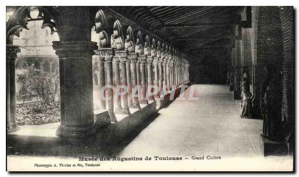 Museu dos Augustinos de Toulouse — Grande Claustro — Fototipia A. Thiriat e Cie, Toulouse - Frente