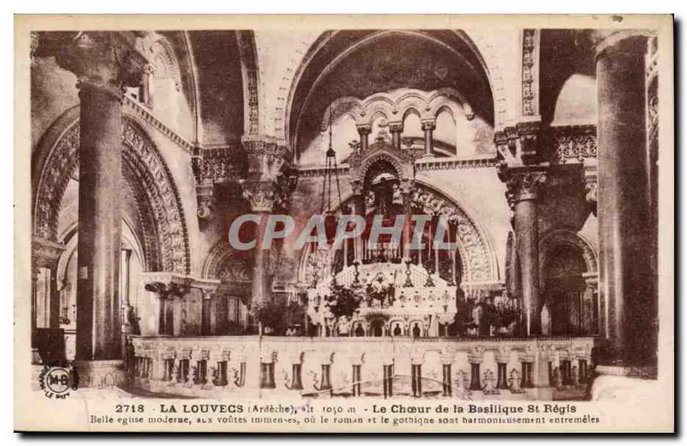 La Louvecs (Ardèche) — Il Coro della Basilica di San Régis — Edizioni d'Arte Marquet - Recto