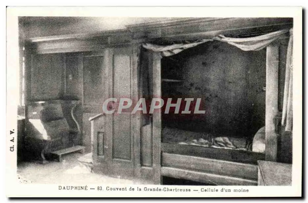 Dauphiné — 83. Kloster der Grande-Chertreuse — Zelle eines Mönchs - Vorderseite