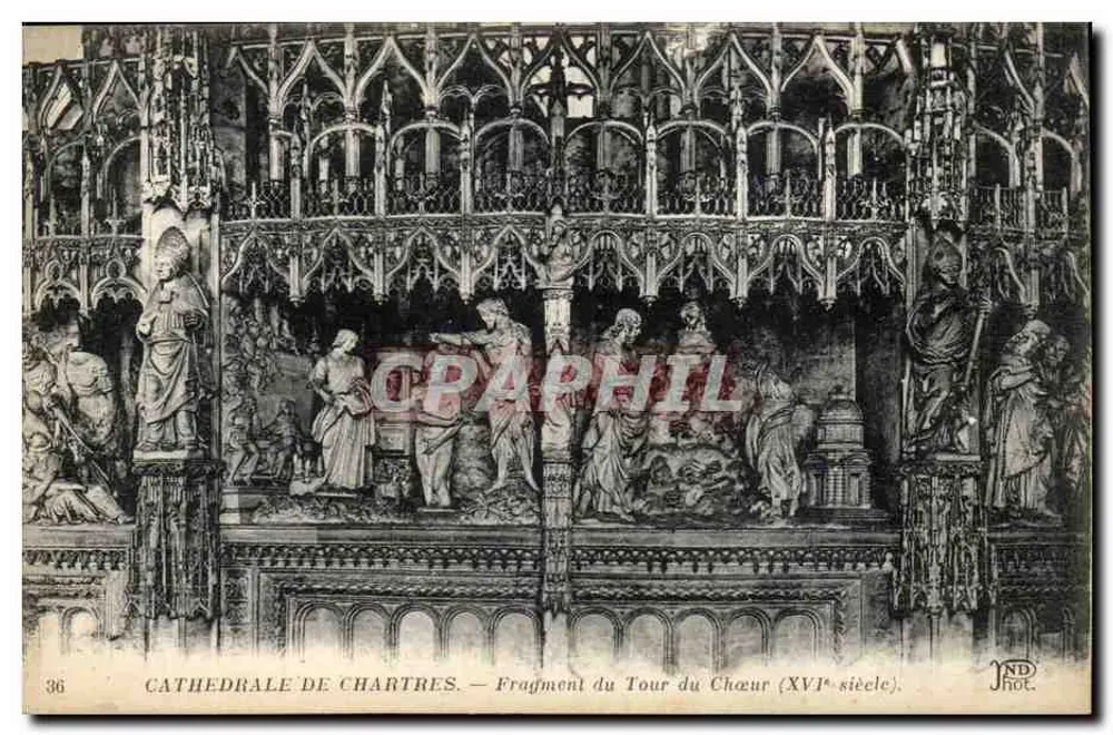 Catedral de Chartres — Fragmento do Tour do Coro (século XVII) - Frente
