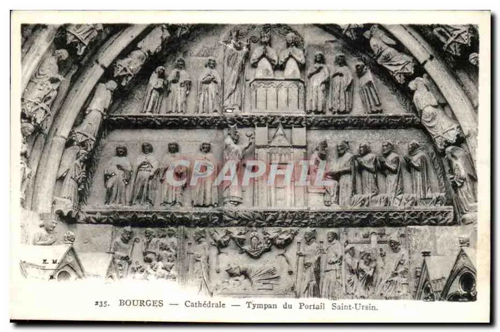 Bourges — Kathedrale — Tympan des Portals Saint-Ursin — n°35 - Vorderseite