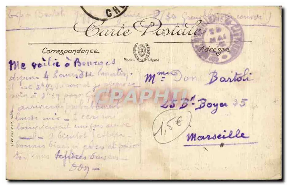 Bourges — A Catedral (parte sul) — LL. N° 151 - Verso