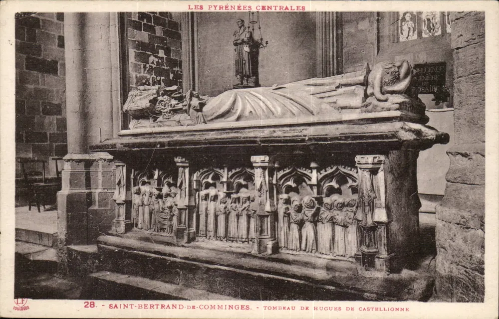 Saint-Bertrand-de-Comminges — Grabmal von Hugues de Castellionne — Zentralpyrenäen, n°28 - Vorderseite
