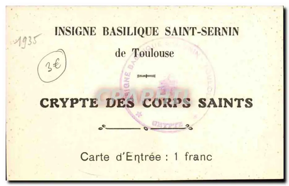 Krypta der Heiligen Körper — Basilika Saint-Sernin — Toulouse - Rückseite