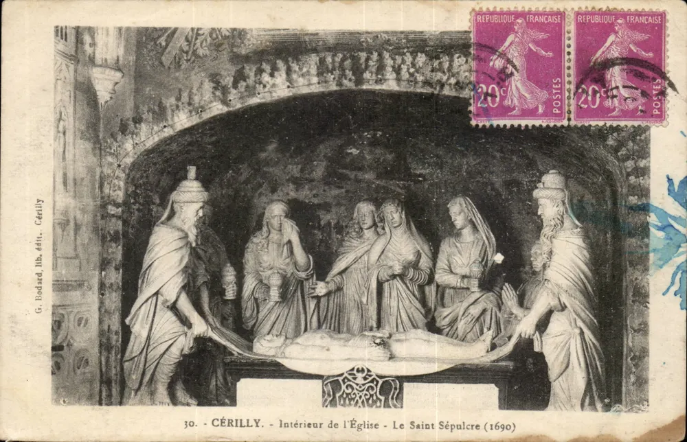 Cérilly - Intérieur de l'Église - Le Saint Sépulcre (1690) — G. Bodard, éditeur - Recto