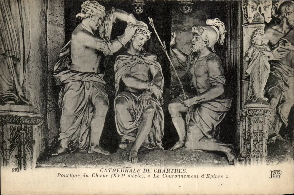 Kathedrale von Chartres — Umkreis des Chors (16. Jahrhundert), « Die Krönung der Dornen » — JND Phot. - Vorderseite