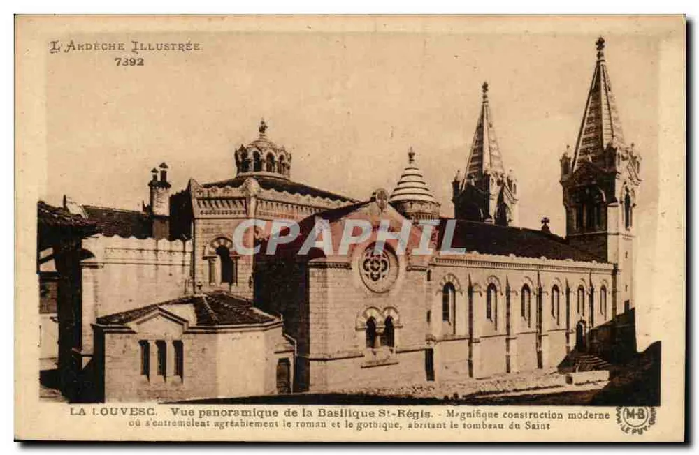 La Louvesc — Panoramablick auf die Basilika St-Régis — L'Andèche Illustrée 7392 - Vorderseite