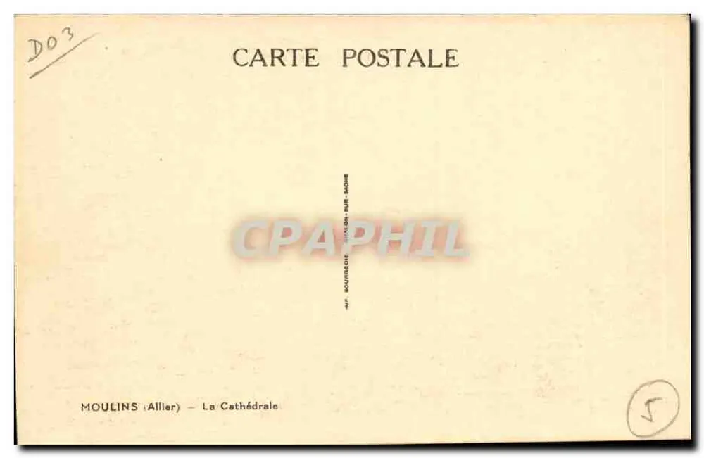 Moulins (Allier) — A Catedral — editor BOUTINDE - Verso