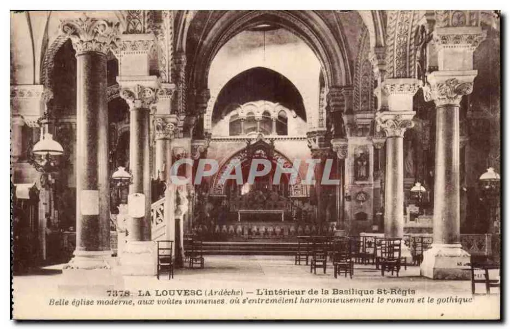 La Louvesc (Ardèche) — Das Innere der Basilika St-Régis - Vorderseite