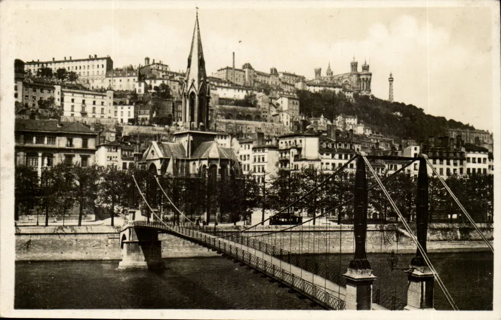 Lyon — Passerelle St-Georges und der Fourvière-Hügel — PHOT. COMBIER-MACOÏ - Vorderseite