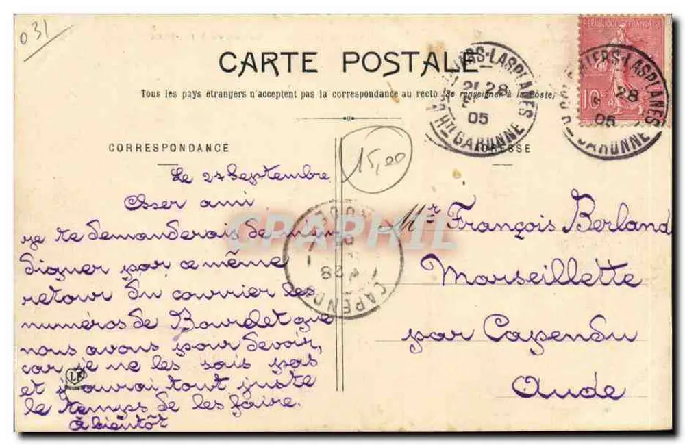 Toulouse - Basílica de São Sernim — Fototipia Labouche Iras, Toulouse, n°94 - Verso