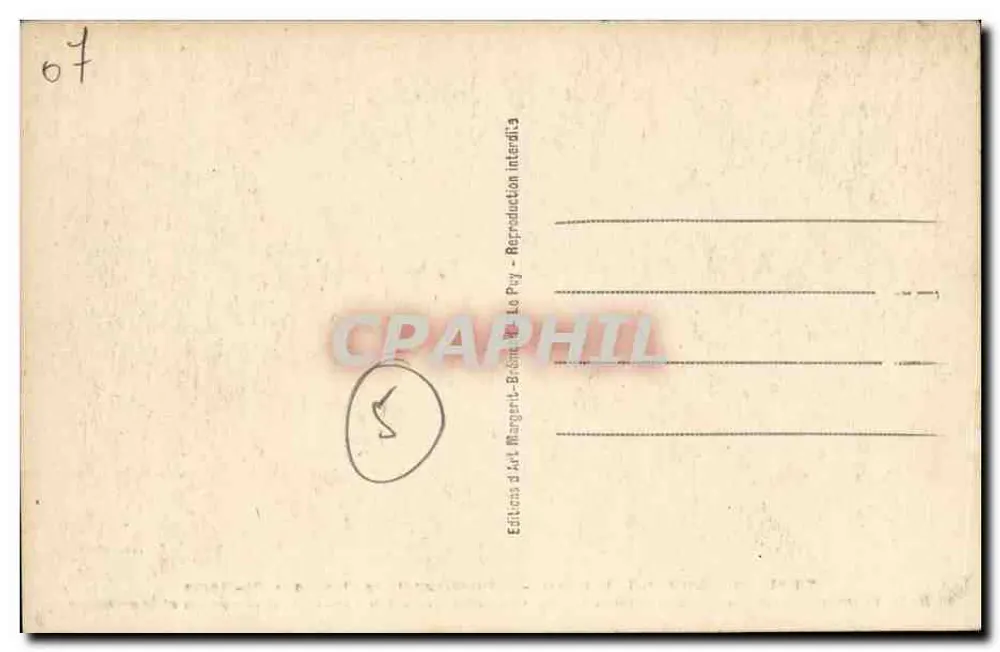 LA LOUVESC (Ardèche) — Innenansicht der Basilika St-Régis — Verlag: Éditions d'Art Marguerit-Bréant, Le Puy - Rückseite