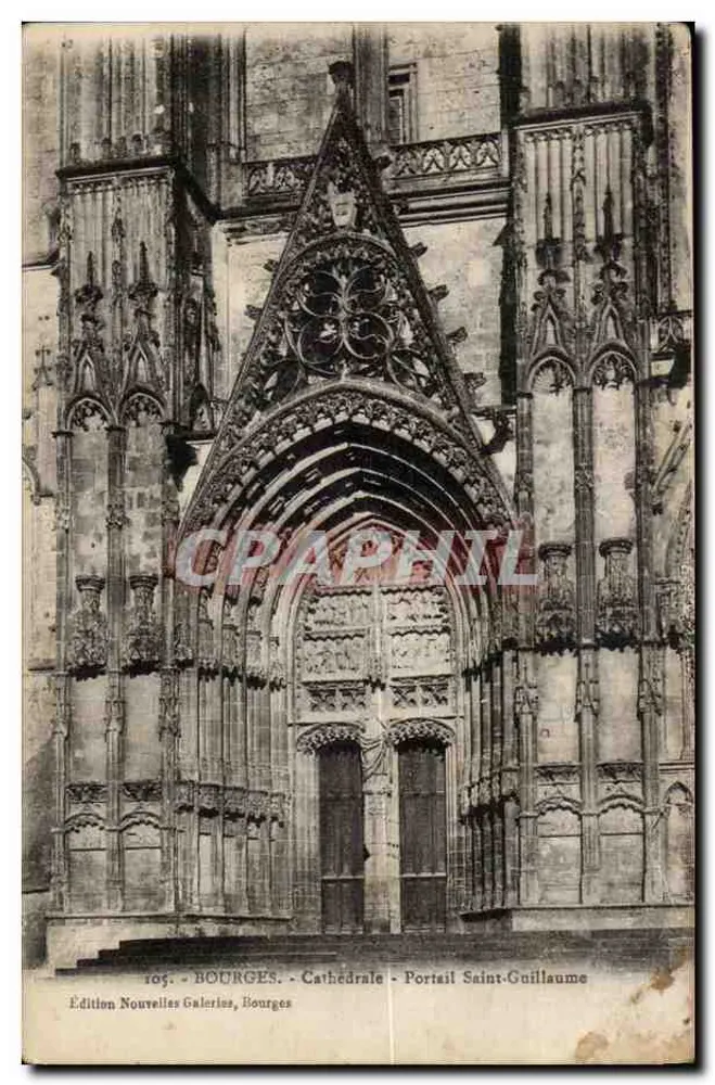 Bourges - Kathedrale - Portal Saint-Guillaume — Edition Nouvelles Galeries, Bourges, n°105 - Vorderseite