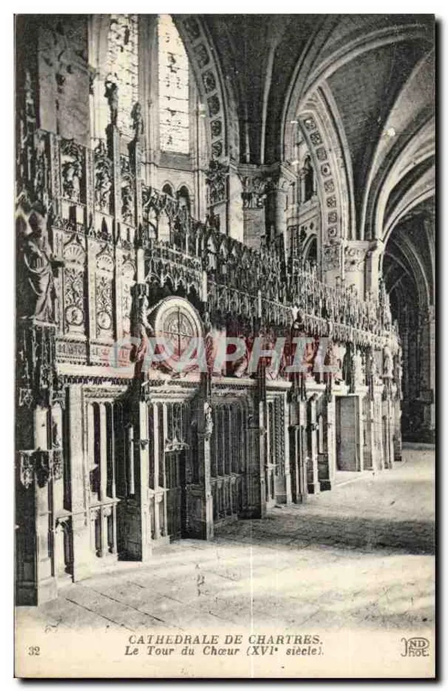 Catedral de Chartres — O Tour do Coro (século XVI) — JND.ROL. n°32 - Frente
