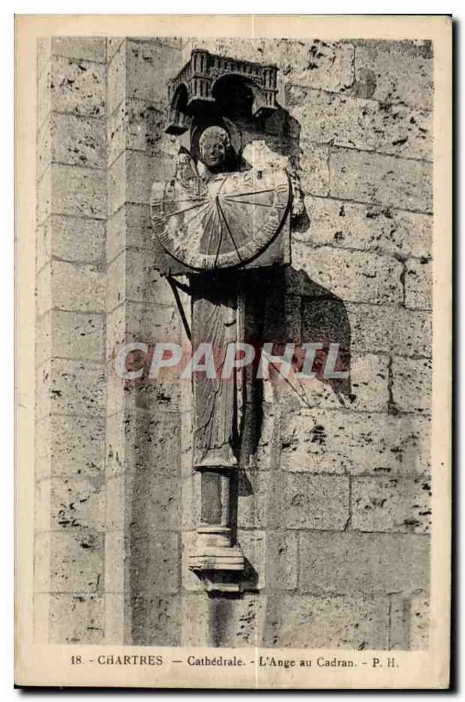 Chartres — Kathedrale — Der Engel am Zifferblatt — P. H. n°18 - Vorderseite