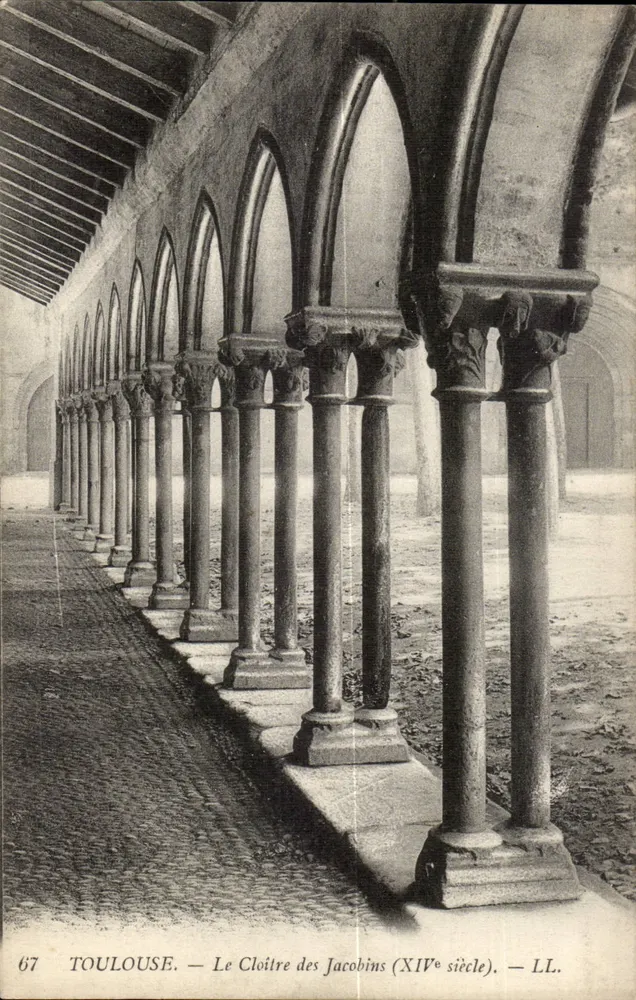 Toulouse — O Claustro dos Jacobinos (século XIV) — LL. - Frente