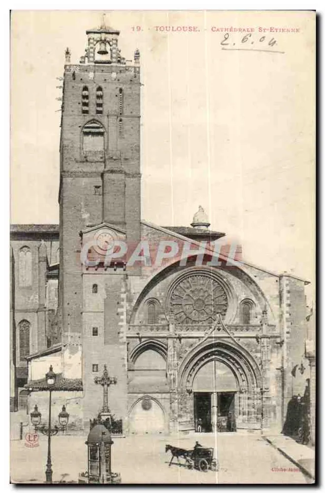 Toulouse - La Cattedrale di San Etienne — Editore Citade-Moreau, n°19 - Recto