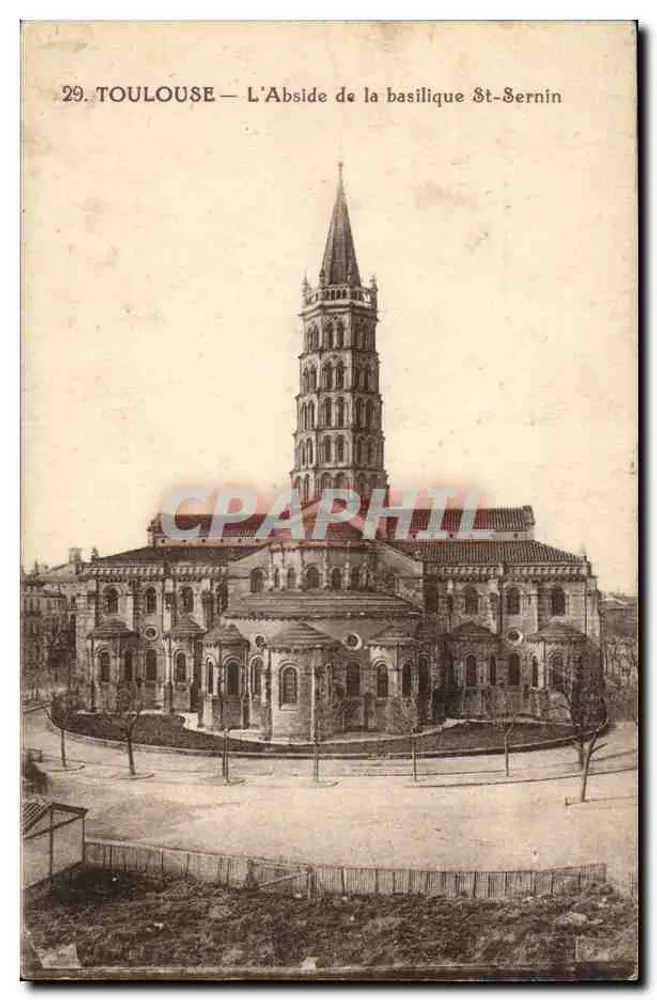 Toulouse — A Abside da basílica St-Sernin - Frente