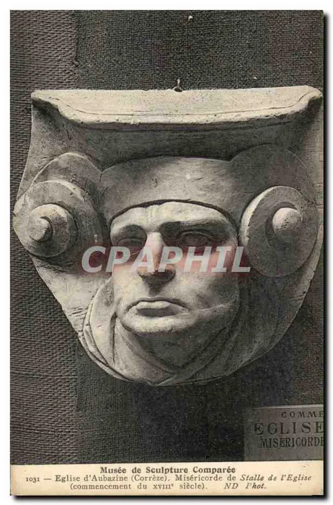 Kirche von Aubazine (Corrèze) — Miséricorde der Kirchenbank — Musée de Sculpture Comparée - Vorderseite