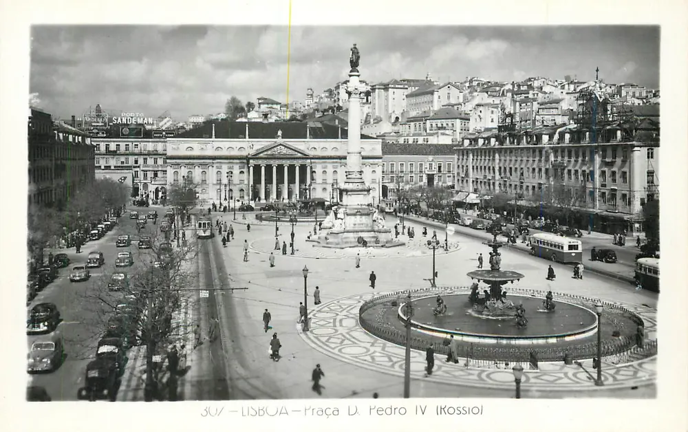 Lisboa — Praça Pedro IV (Rossio) — Coleção Dulli - Frente