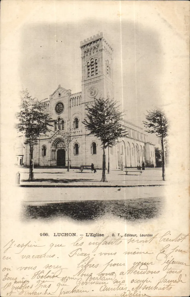 Luchon — A Igreja — D. T., Editor, Lourdes - Frente