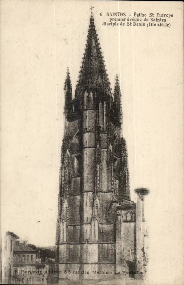 Saintes - Église Sainte-Eutrope, premier évêque de Saintes, disciple de Saint Denis (IXe siècle) - Recto